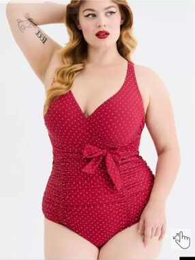 Retro Chic Twist Front One-Piece Swimsuit